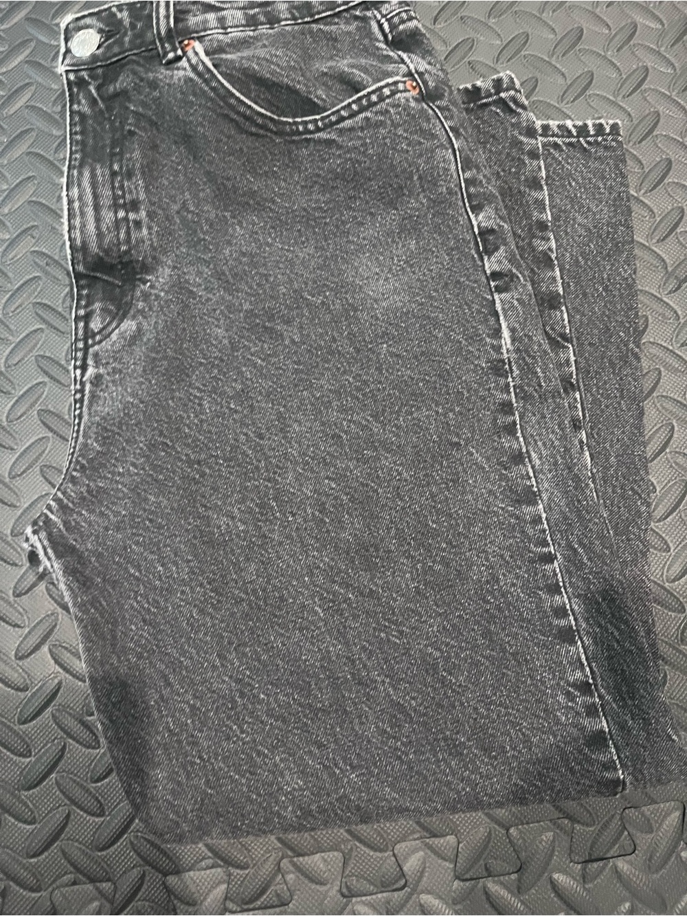 Zara Black Washed Denim Pants(mom jeans)